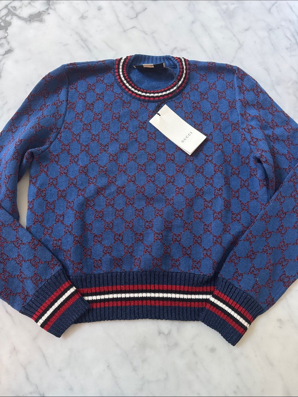 Gucci Red, White, & Blue Sweater